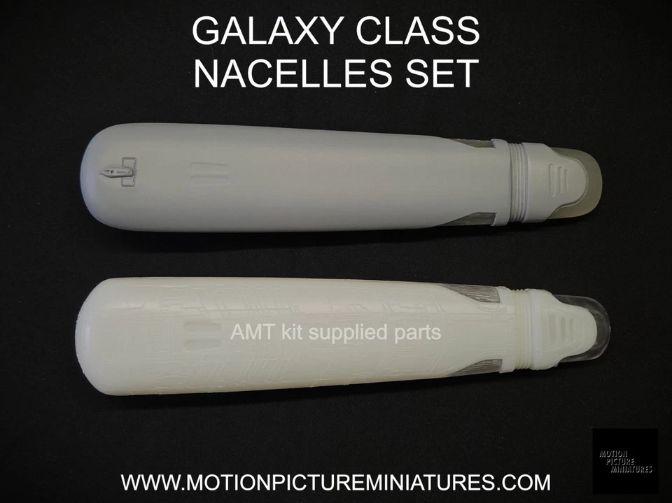 Enterprise D NACELLES COMPLETE SET, 1/1400 AMT, Round2 Star Trek model kit - Image 3 of 4