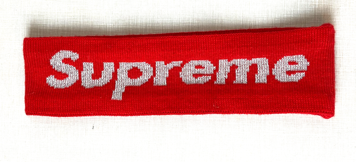 Supreme New Era Headband Red White Authentic Original | eBay