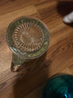 Silver Flowered Overlay on glass Pitcher — photo 3