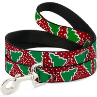 Dog Leash Christmas Trees/Stars Red/White/Green (Us Import)
