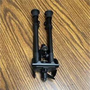 Adjustable Rifle Bipod Black Metal Sling Stud Mount Loop Ambidextrous