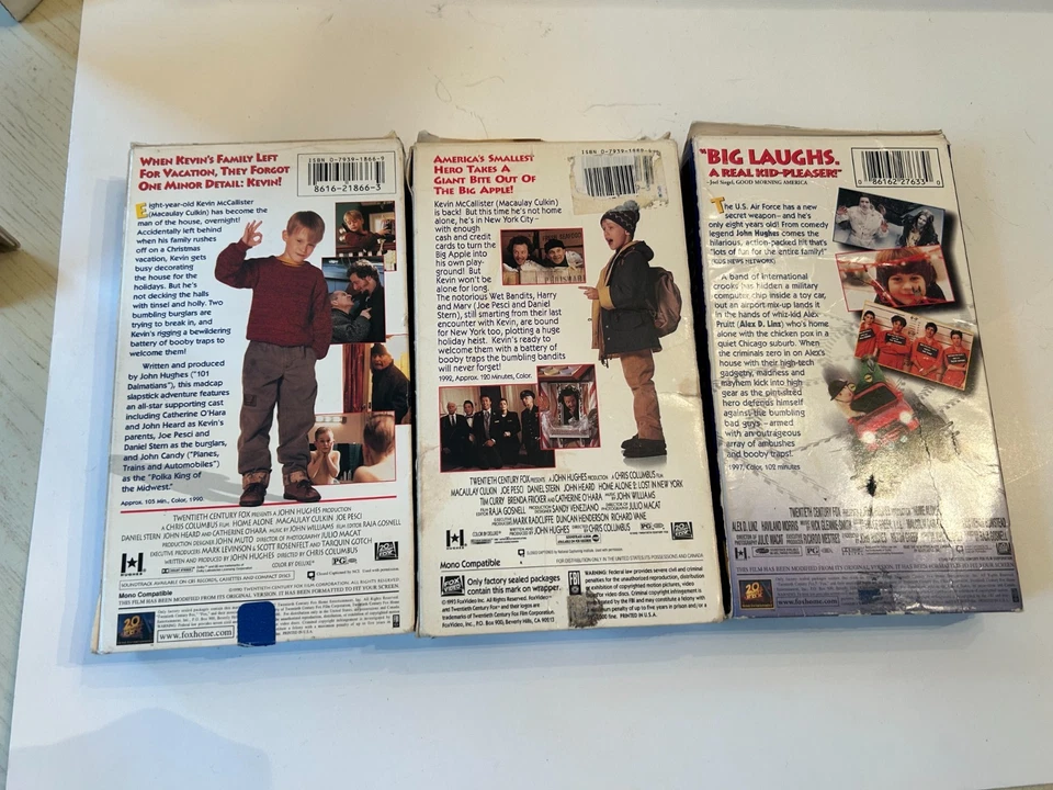 Vintage 1990s Fox Video Home Alone 1, 2, 3 VHS Movie Lot - Image 2 of 2