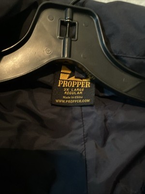 PROPPER Mens Jacket Size 3X Black  Full Zipper Pockets