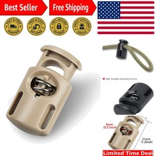 10PCS Multi-Colour Spring Cord Locks in Khaki - Durable Secure Fastening