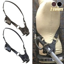 Neu Pirat Baldric Pistole Schwert Holster Gürtel Schultergurt Mittelalter Leder！