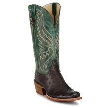 Tony Lama Women s Western Exotic Zaire Chocolate 13 Full Quill Boot