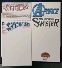 SPIDER-MAN ULTIMATES +MORE BLANK COVER VARIANT LOT OF 5. GET THEM SIGNED / ART