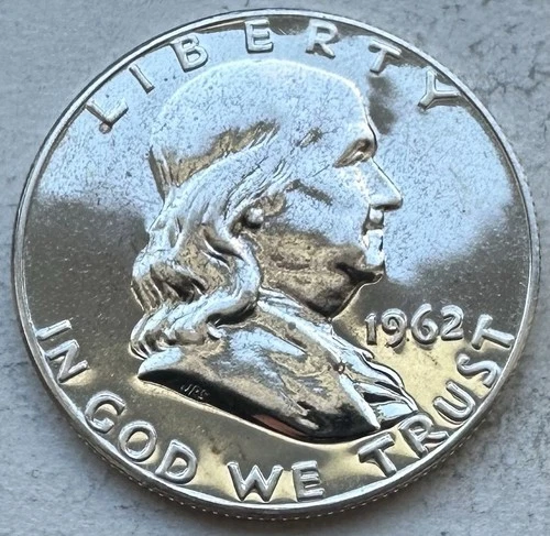 1962 Proof Franklin Half Dollar 90% Silver-INV#8911
