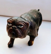 Vintage 1940's Celluloid Plastic Bulldog Toy Figure Figurine 4"