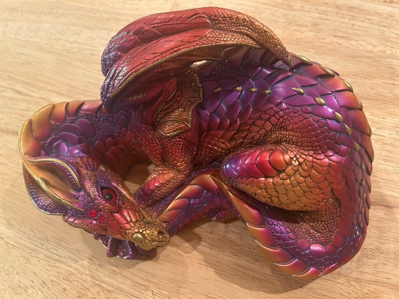 Windstone Editions Dragon Statue — Violet Flame Mother Dragon
