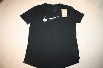 NEU * NIKE Dri-Fit Sport T-Shirt Damen Kurzarm  Rundhals Gr. S schwarz