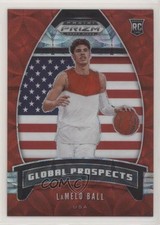 2020 Panini Prizm Draft Picks Global Prospects Choice Red 62/88 LaMelo Ball 02ez
