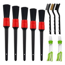 10PCS Car Detailing Brush Set, Vehicle Interior Cleaning Kit Includes Steel W...