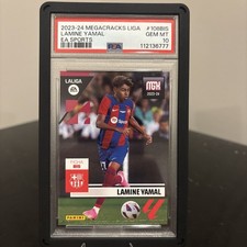 🔥2023-24 Panini Megacracks MGK La Liga Lamine Yamal #108BIS (RC) PSA 10 🔥
