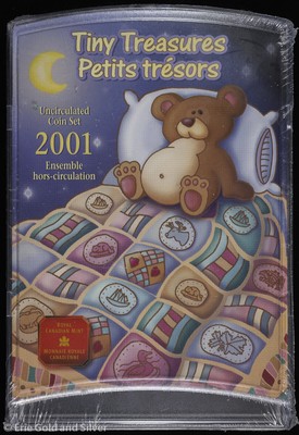 2001 Canada Tiny Treasures 7pc Uncirculated Coin Set Sealed in OGP
