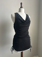 Vintage Guess Women’s Open Back Black Shimmer Mini Dress