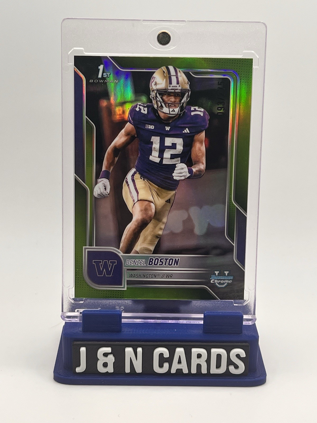 2025 Bowman U Chrome Green Football Denzel Boston #34 /275 Washington Huskies