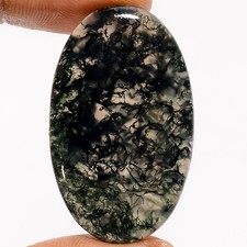 100 Natural Moss Agate Oval Shape Cabochon Gemstone 37 Ct. 37X22X4 mm UG-2234