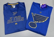 Combo Lot of 2 Men’s St. Louis Blues Long Sleeve & Shattenkirk Player Shirt 2XL