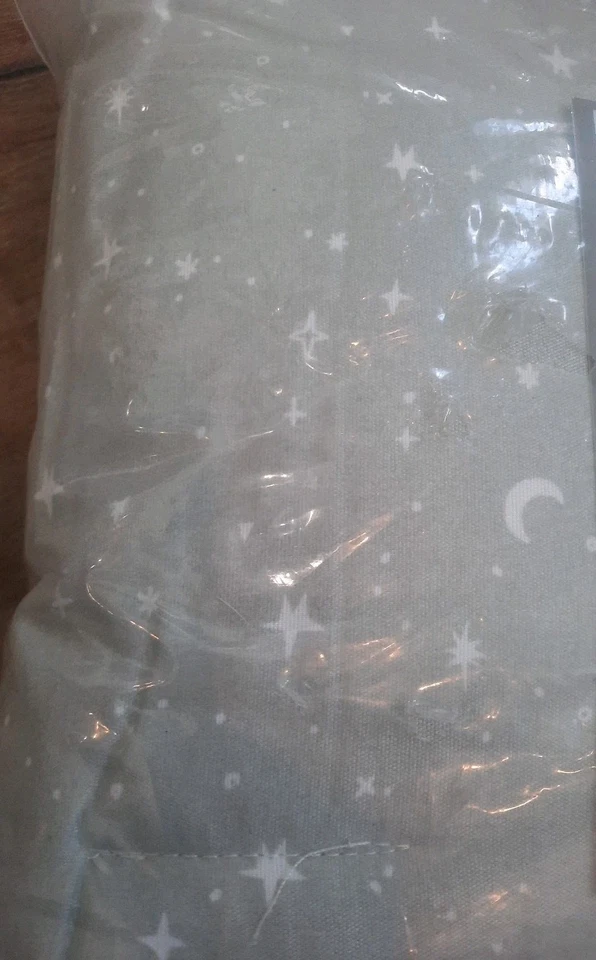 Juego de cuna Sammy & Lou 3 piezas - Edredón, falda, sábana gris con luna blanca y estrellas Foto 3 de 4