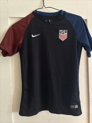 Nike 2016 USA Soccer USMNT Team Black Away Jersey Kit Youth Large Copa FIFA