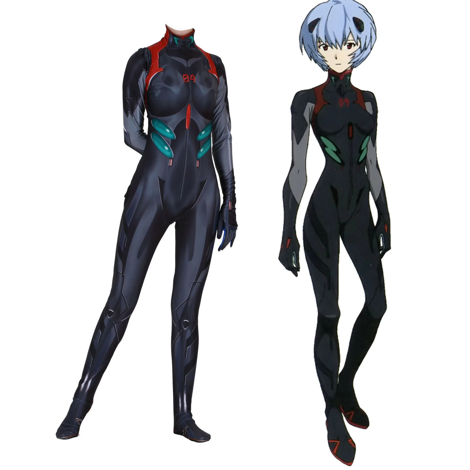 Neon Genesis Evangelion Rei Ayanami Plugsuit Disfraz Disfraz Unisex EVA-3 Traje