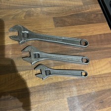 Set of 3 Bahco Adjustable Spanners 10”, 8” 6" 