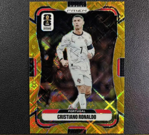 2026 Panini Prizm World Cup Cristiano Ronaldo Gold Celetial Lattice 2/10 HA26