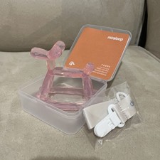 Miraloop Jellydog Baby Teething Toy Pink