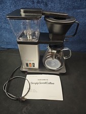 Simply Good Coffee - The Brewer 8 Cup Coffee Maker Black Silver Metal GLASS