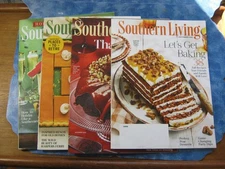 LOT OF 4 SOUTHERN LIVING MAGAZINE 2021, 2023, 2024 Thanksgiving CHRISTMAS Baking