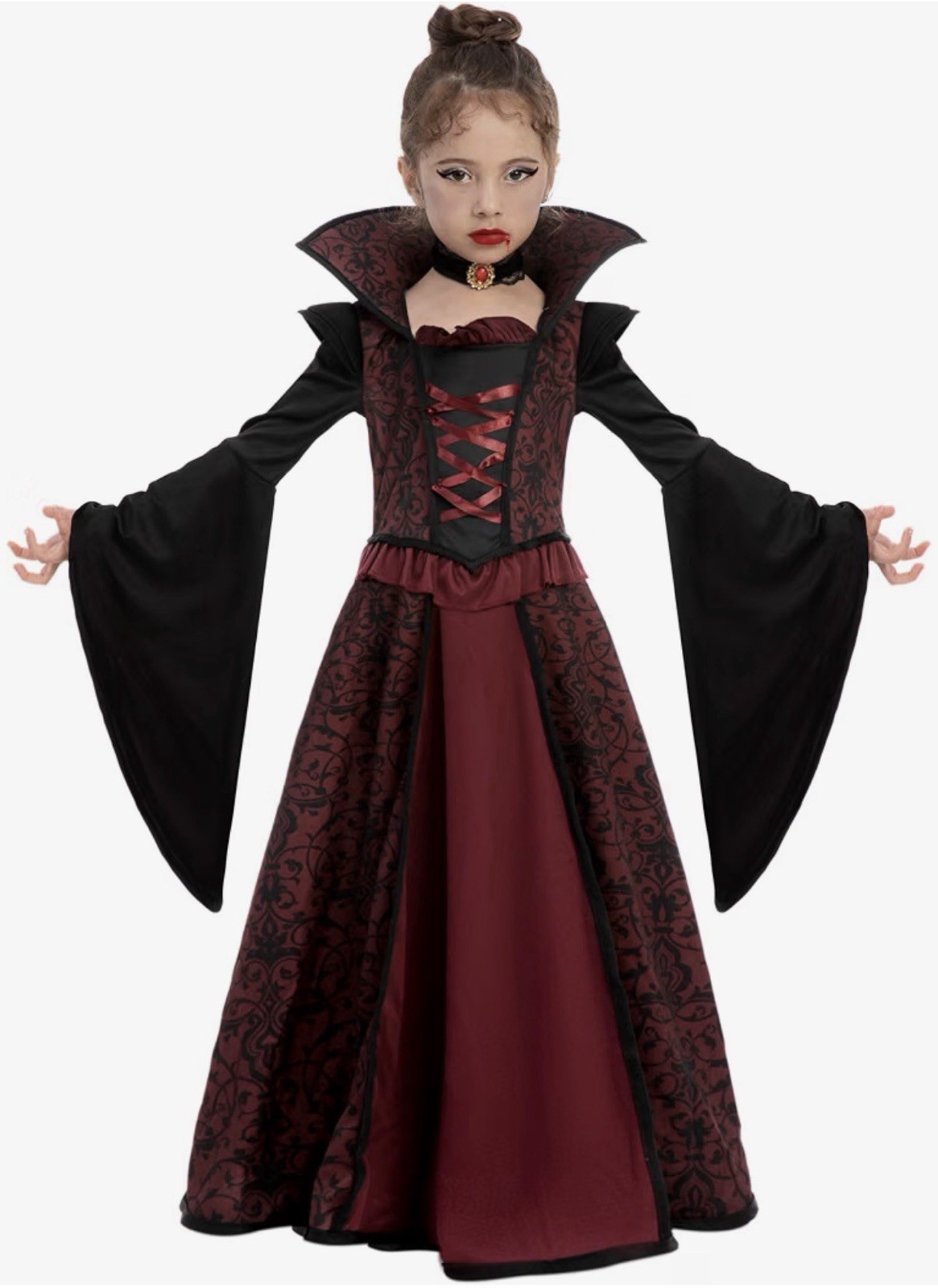 Spooktacular Creations Disfraz Vampira Real Niñas Halloween 10-12YRS L