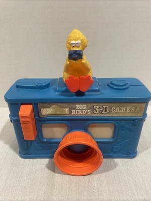 Big Bird Sesame Street Vintage Alphabet Toy Camera ABC 3D Viewer THE MUPPETS!