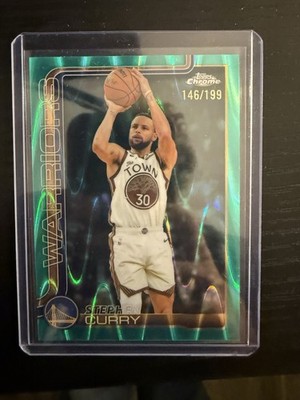 2025-26 Topps Chrome - Stephen Curry #201 Aqua Raywave Refractor /199