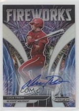 2021 Panini Prizm Draft Picks Fireworks Silver Luca Tresh #F-LT Auto 0or4