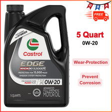 Castrol 15B0D2 Edge High Mileage 0W-20 Advanced Full Synthetic Motor Oil 5 Quart 33.58 per gallon
