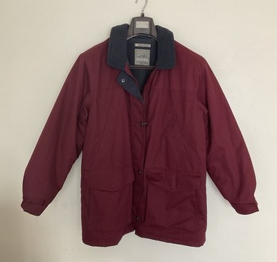 Vtg Pacific Trail Jacket Parka Womens L Maroon Cold Weather Collection Fleece