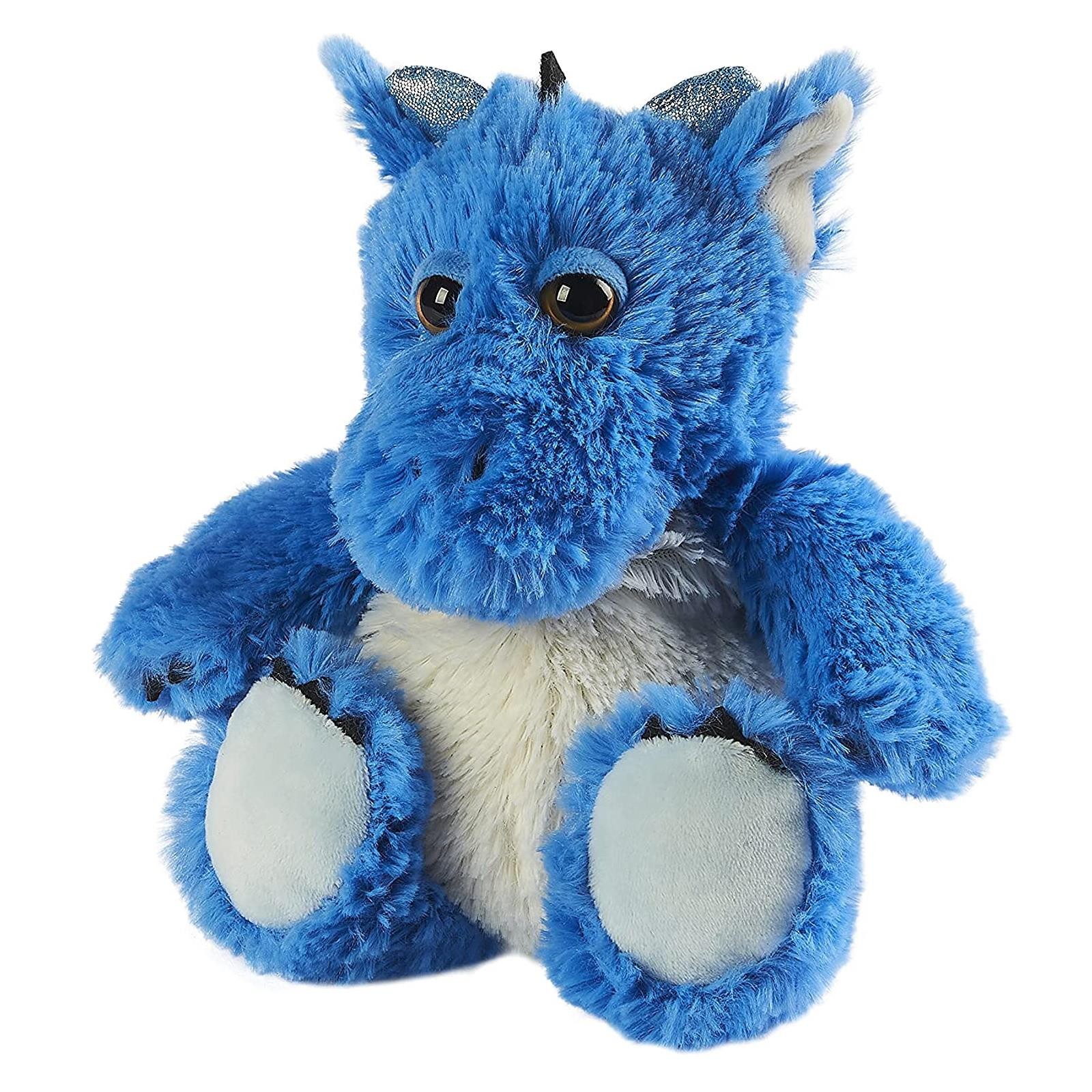 Microwavable Heatable Hot Cold Heat Pack Soft Toy Scented Junior 9"" Blue Dragon