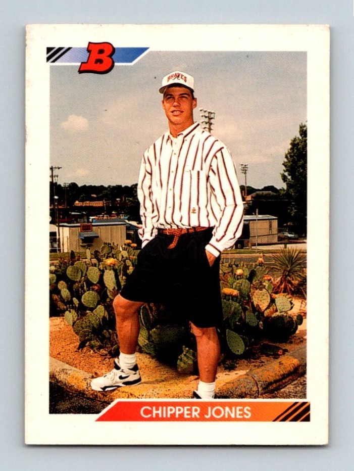 1992 Bowman 28 Chipper Jones HOF  L@@K  F/S