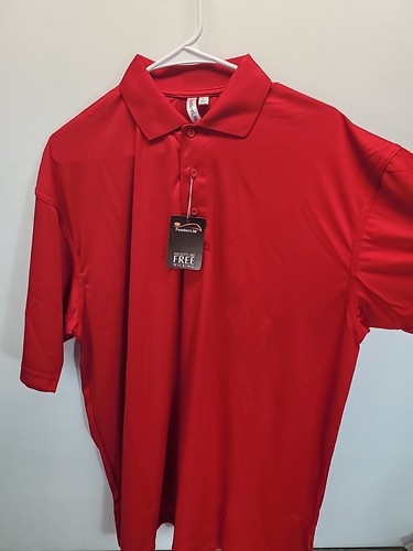 FeatherLite Men's XL Golf Polo Red Moisture Wick Mesh Sport Shirt New With Tags - Picture 7 of 12
