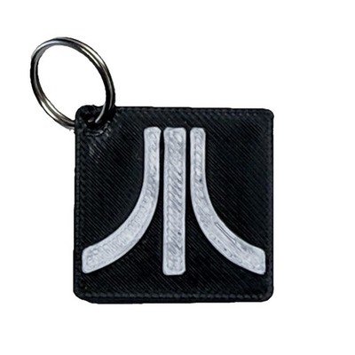 Atari Badge Keychain Figure Handmade 3D Printed With Keyring 1-1/4  X 1-1/4 