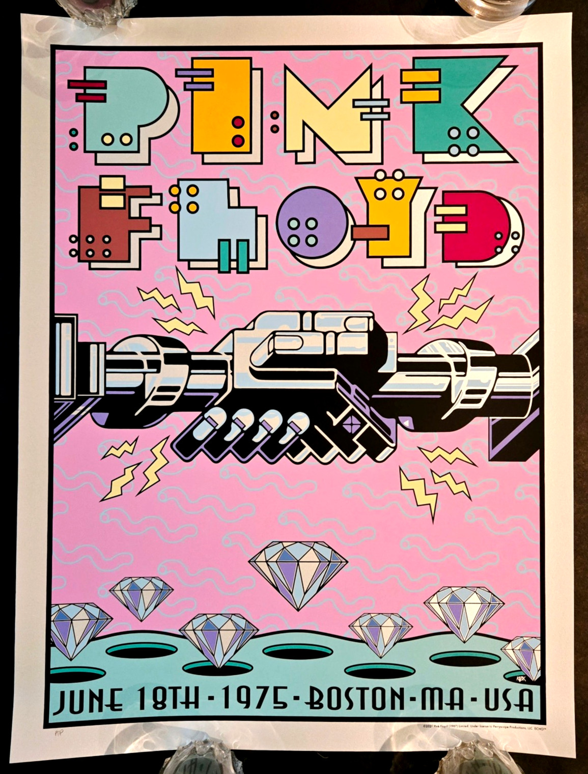 NM Pink Floyd Boston 1975 Concert Artist Proof Silkscreen Frank Kozik AOR Poster