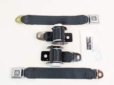 1974-1981 Camaro Firebird Standard Black Retractable Seat Belt Kit 2 Pair New 1974-1981 Camaro Firebird Standard Black Retractable Seat Belt Kit 2 Pair New
