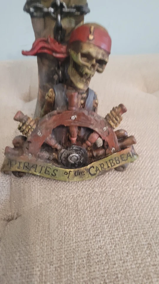 Pirates of the Caribbean Skull Pirate Letter Opener Stand Resin Figurine with... - Image 4 of 4