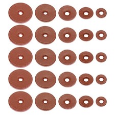 Leather Washers, 200pcs Leather Handle Washer Leather Spacer, Reddish Brown