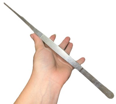 11.5 Inch Silver Feeding Forceps Reptile Zoo Med