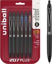 6 Pack of Gel Pens, 0.7MM Tip, Perfect for Journals and Notes