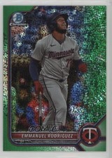 2022 Bowman Draft Chrome Green Sparkle Refractor 7/99 Emmanuel Rodriguez 16mf