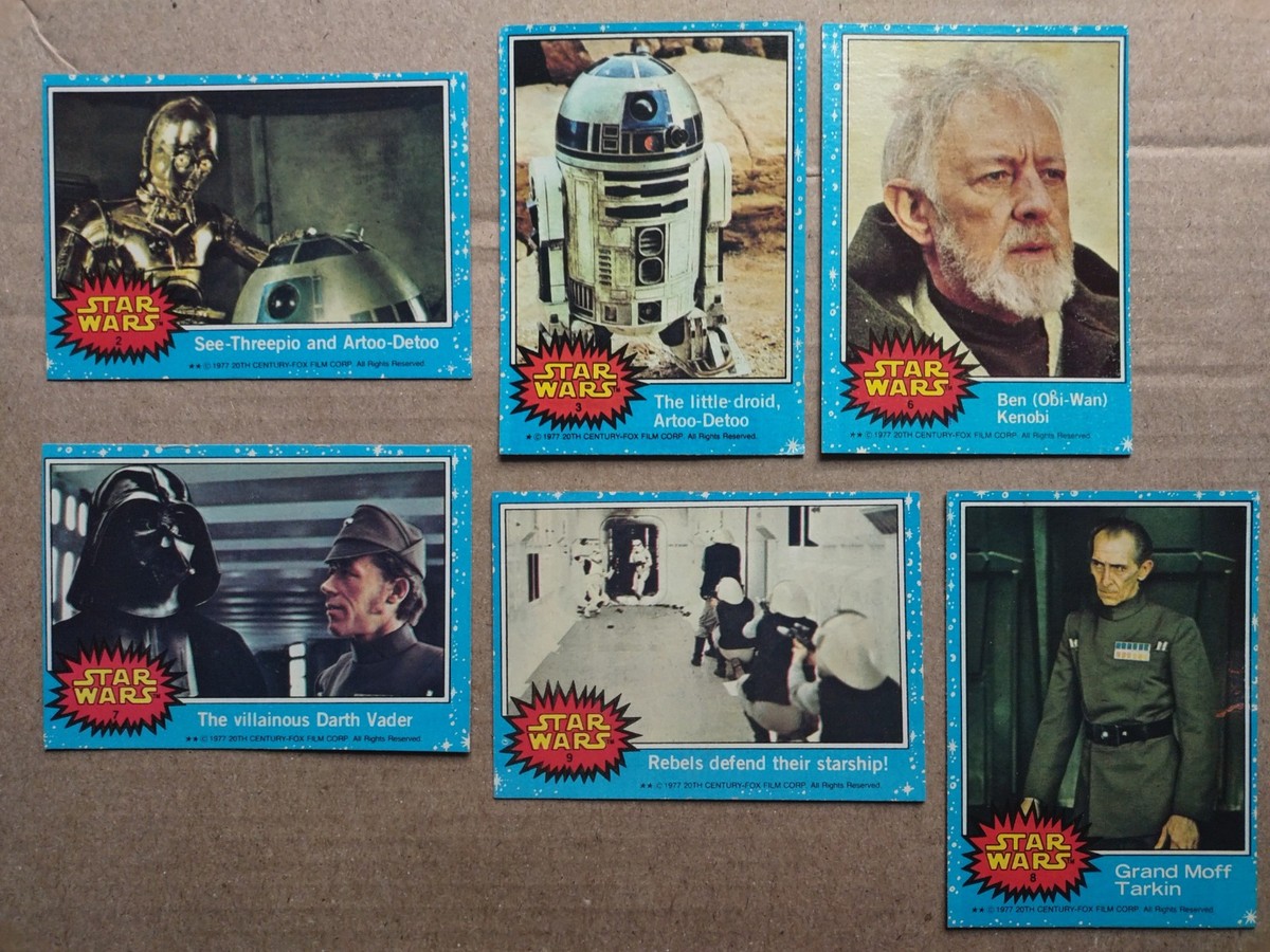 1977年製!STAR WARSカード·9枚セット② 1977 Topps Star Wars Red Border Series 2 Partial Trading