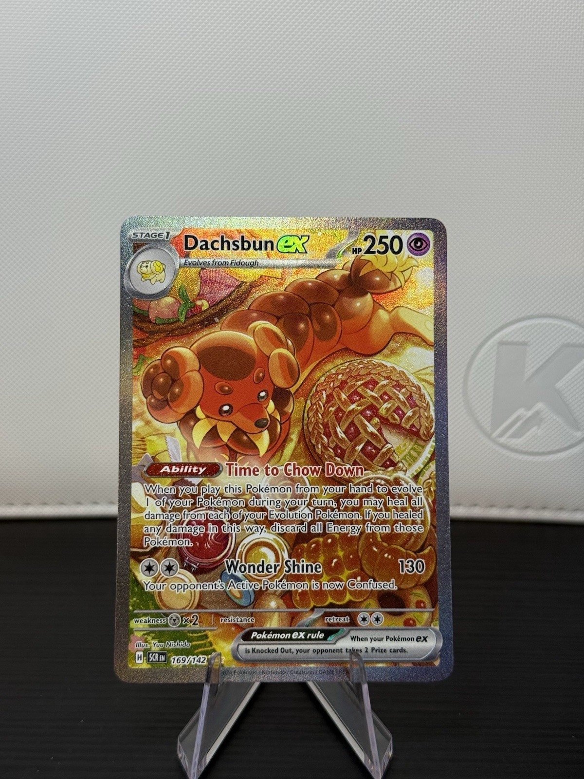 Pokemon TCG Dachsbun ex 169/142 SV07 Stellar Crown SIR Holo EX 250HP English
